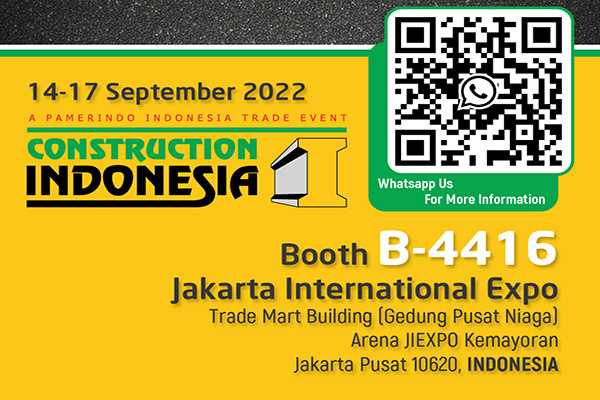 the 22nd Construction Indonesia & Concrete Show D&G Machinery invitation