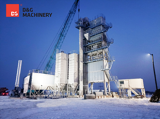 DGCompact asphalt mixing plant on overseas job site