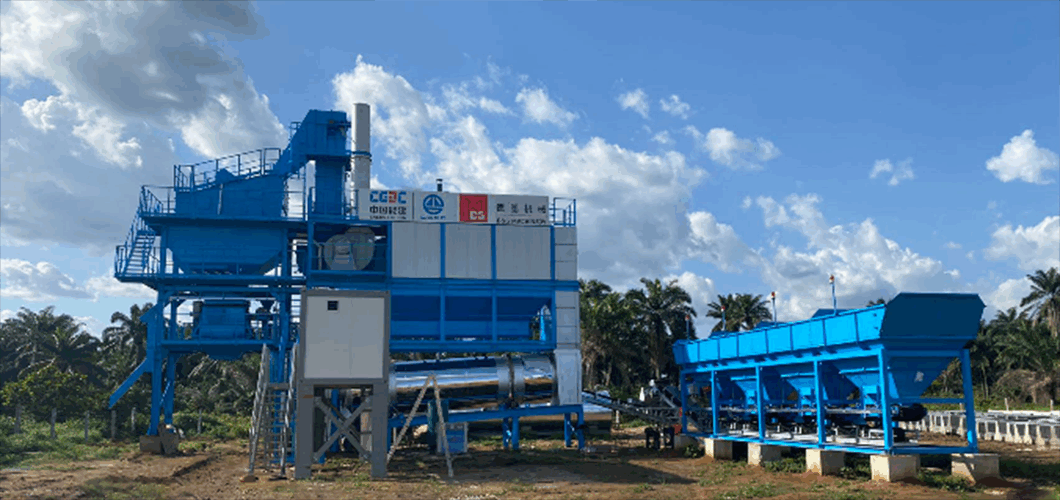 DG1500PM Asphalt Mixing Plants Located in Nigeria, Africa